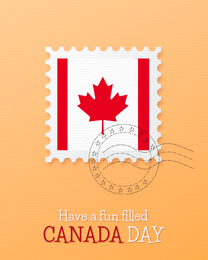 Fun Filed online Canada Day Card