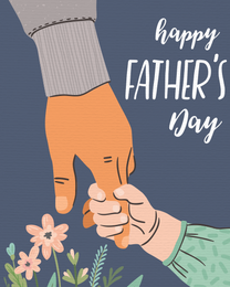 Floral online Father Day Card