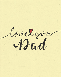 Love You online Father Day Card