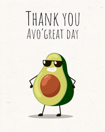 Avocado virtual Thank You eCard greeting