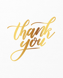Golden Typography online Thank You Card | Virtual Thank You Ecard
