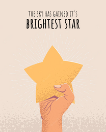 Brightest Star online Sympathy Card | Virtual Sympathy Ecard