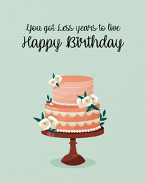 Less Years online Funny Birthday Card | Virtual Funny Birthday Ecard