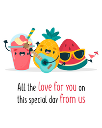 From Us virtual Birthday eCard greeting