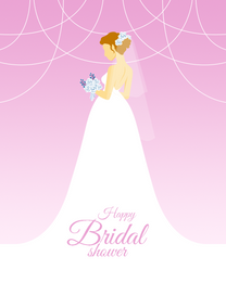 Happy Girl online Bridal Shower Card | Virtual Bridal Shower Ecard