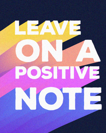 Positive Note virtual Good Luck eCard greeting