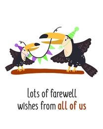 Birds Love virtual Farewell eCard greeting