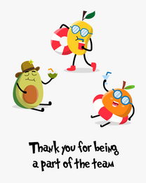 Fruits virtual Thank You eCard greeting