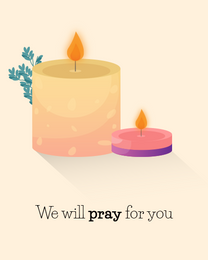 Candles virtual Sympathy eCard greeting