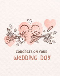 Love Birds online Wedding Card