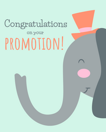 Elephant Cap online Job Promotion Card | Virtual Job Promotion Ecard