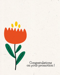 Floral Congrats online Job Promotion Card