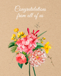 Floral online Congratulations Card | Virtual Congratulations Ecard