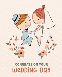 Couple Congrats virtual Wedding eCard greeting
