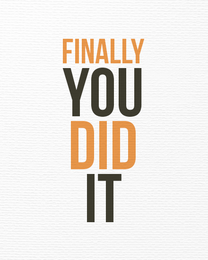 You Did It virtual Promotion eCard greeting