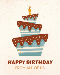 Cake Candle virtual Birthday eCard greeting