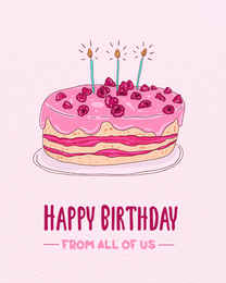 Delicious Cake virtual Birthday eCard greeting