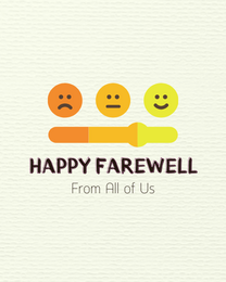 Emoji virtual Farewell eCard greeting
