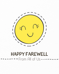 Leaving Smily virtual Farewell eCard greeting