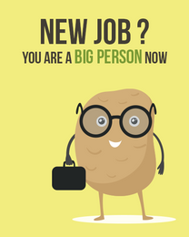 Big Person virtual Job Promotion eCard greeting