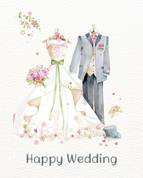 Bride Groom virtual Wedding eCard greeting