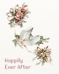 Flowers Ring virtual Wedding eCard greeting