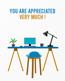 Desk online Employee Appreciation Card | Virtual Employee Appreciation Ecard