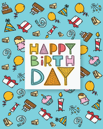 Colourful  online Birthday Card | Virtual Birthday Ecard