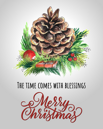 With Blessings online Christmas Card | Virtual Christmas Ecard