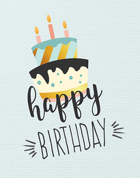 Cake Candles virtual Birthday eCard greeting