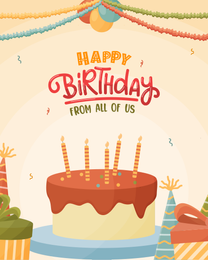 Cake Gifts online Birthday Card | Virtual Birthday Ecard