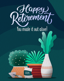 Alive virtual Retirement eCard greeting