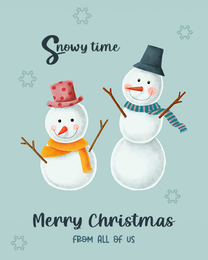 Snowy Time online Christmas Card | Virtual Christmas Ecard