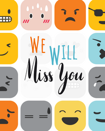 Goodbye Faces online Farewell Card | Virtual Farewell Ecard