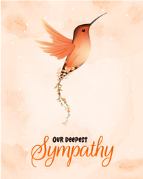 Floral Bird online Sympathy Card