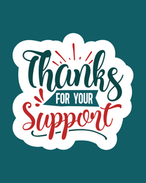 Typography online Saying Thank You Card