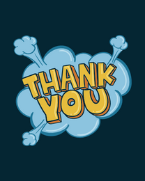 Little Clouds online Saying Thank You Card