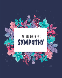 Colorful Floral online Sympathy Card