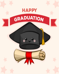 Cute Cap online Graduation Card