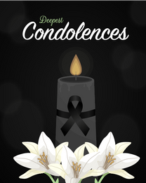 Black Candle online Sympathy Card