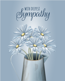 Grey Floral online Sympathy Card