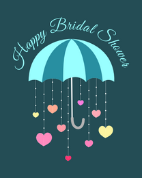 Heart Rain online Bridal Shower Card