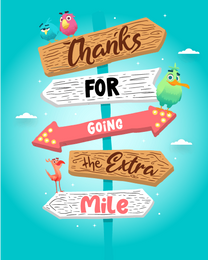 Birds  online Saying Thank You Card