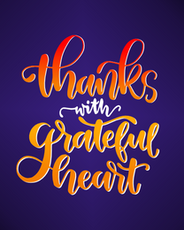 Grateful online Saying Thank You Card