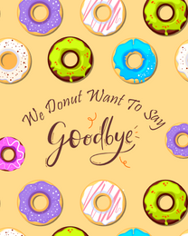 Donut online Farewell Card