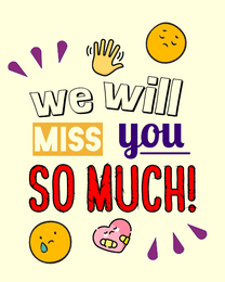 Sad Emoji online Farewell Card