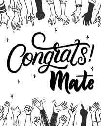 Mates online office congrats Card