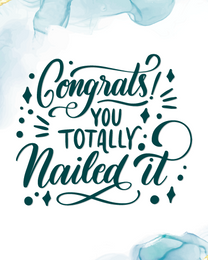 Nailed It online office congrats Card | Virtual office congrats Ecard