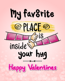 Favourite Place online Valentine Card | Virtual Valentine Ecard