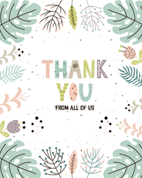 Floral Pastel online Thank You Card